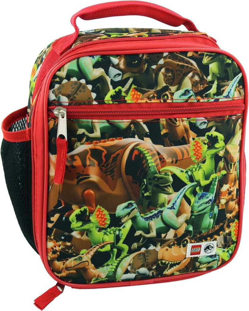 Lego Jurassic World Dinosaurs Boys Soft Insulated School Lunch Box (One Size, Lego Jurassic)