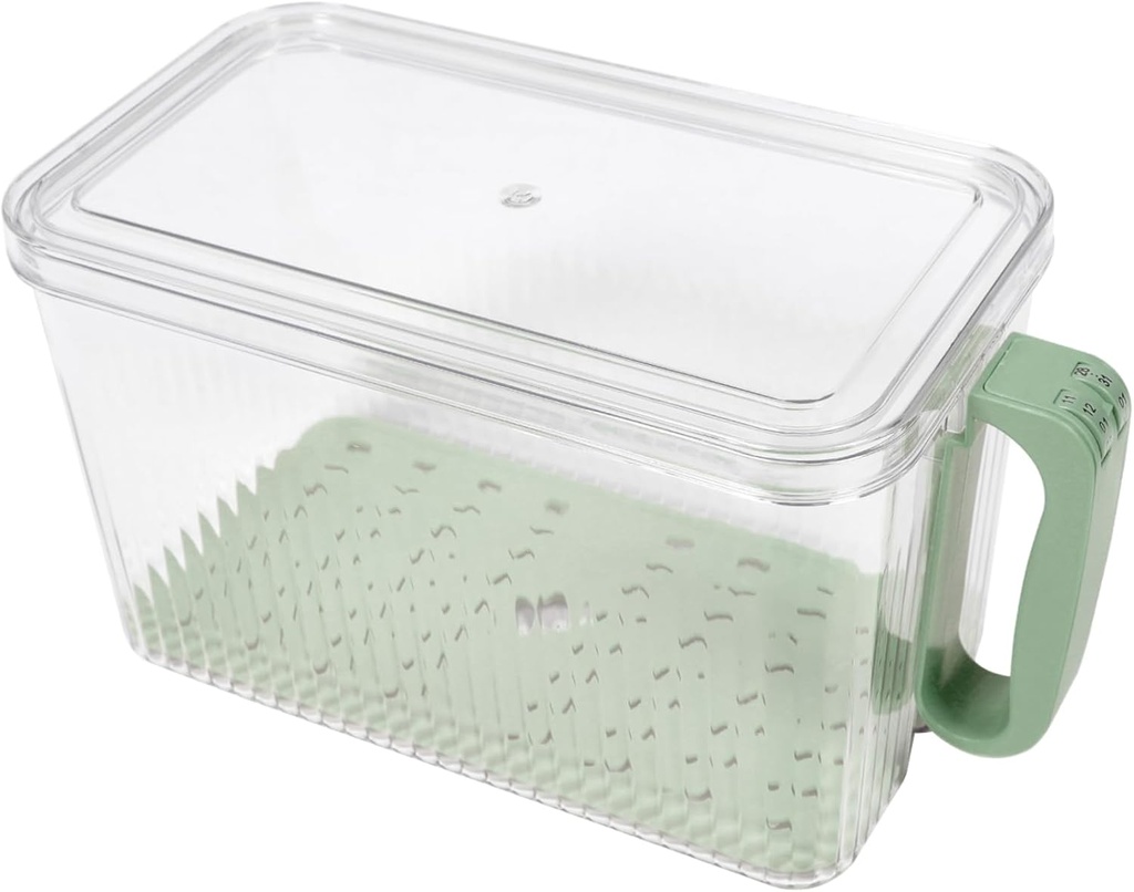 Bread Storage Container for Fridge Sealed Bread Box Lid Plastic for Toast Buns and Vegetables Kitchen Organizer