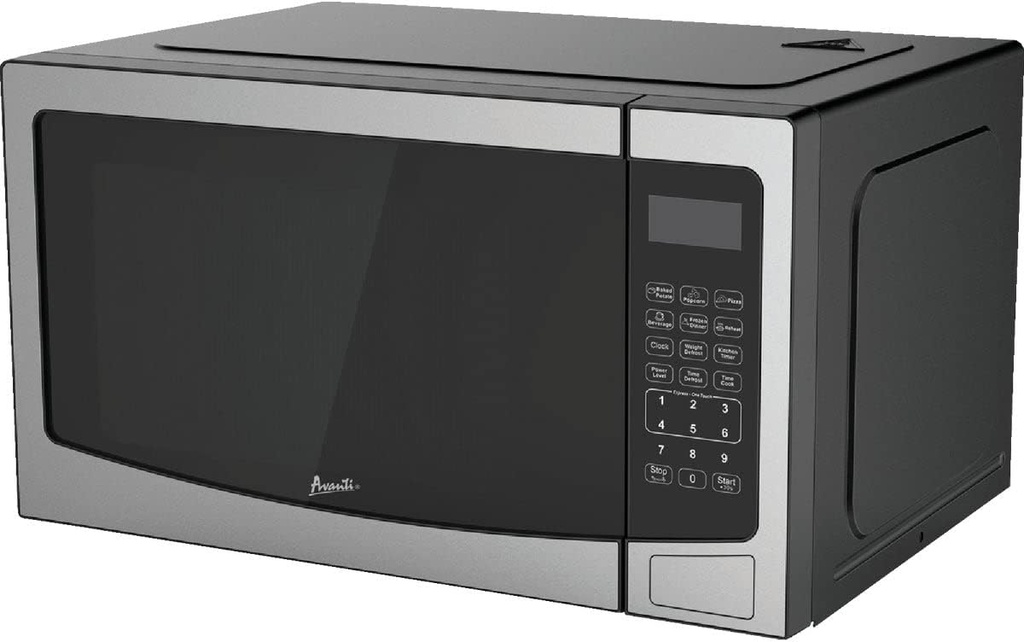 Avanti 1.1CF 1000W Black with Stainless Steel Front Microwave - 1 Each