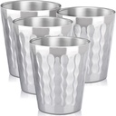 Beasea 10oz Stainless Steel Cups, 4 Pack Double Wall Metal Stackable Insulated Portable Drinking Tumblers Unbreakable Shatterproof Glasses for Home Restaurant Party Camping Travelling