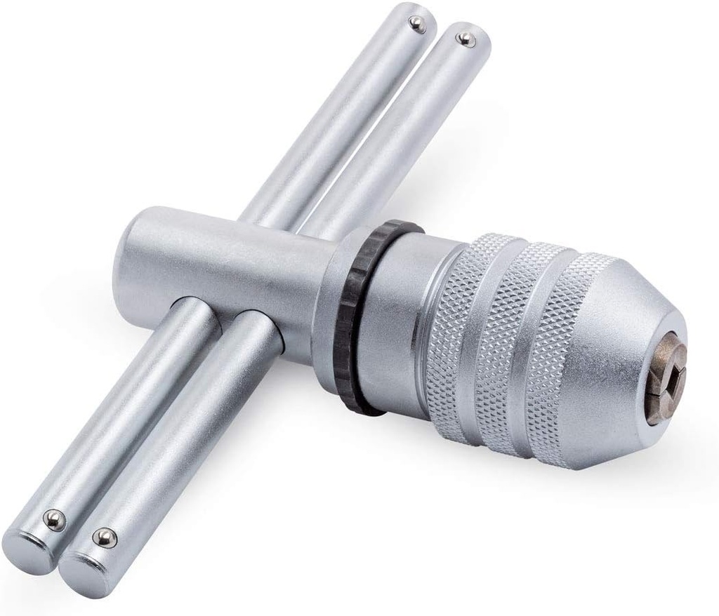 Eastwood Adjustable Ratcheting Thread Tap Wrench T-Handle Tap Holder Tapping Threading Tool Set Left And Right Adjustment Hand