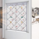 Warm Windproof Curtains,Home Soundproof Blackout Privacy Thermal Insulation Winter Thicken Cotton Drapes,Divider for Air Conditioner Heater Room/Office/Kitchen,Full Size Customizable