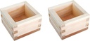 For 2 Pack Japanese 4 ounce Masu Wooden Sake Cup Hinoki Wood