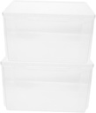 Healifty 2Pcs Transparent Airtight Kitchen Grain Storage Boxes Sealed Fruit Canisters for Refrigerator Food Containers for Bread Rice and Dry Food Organization