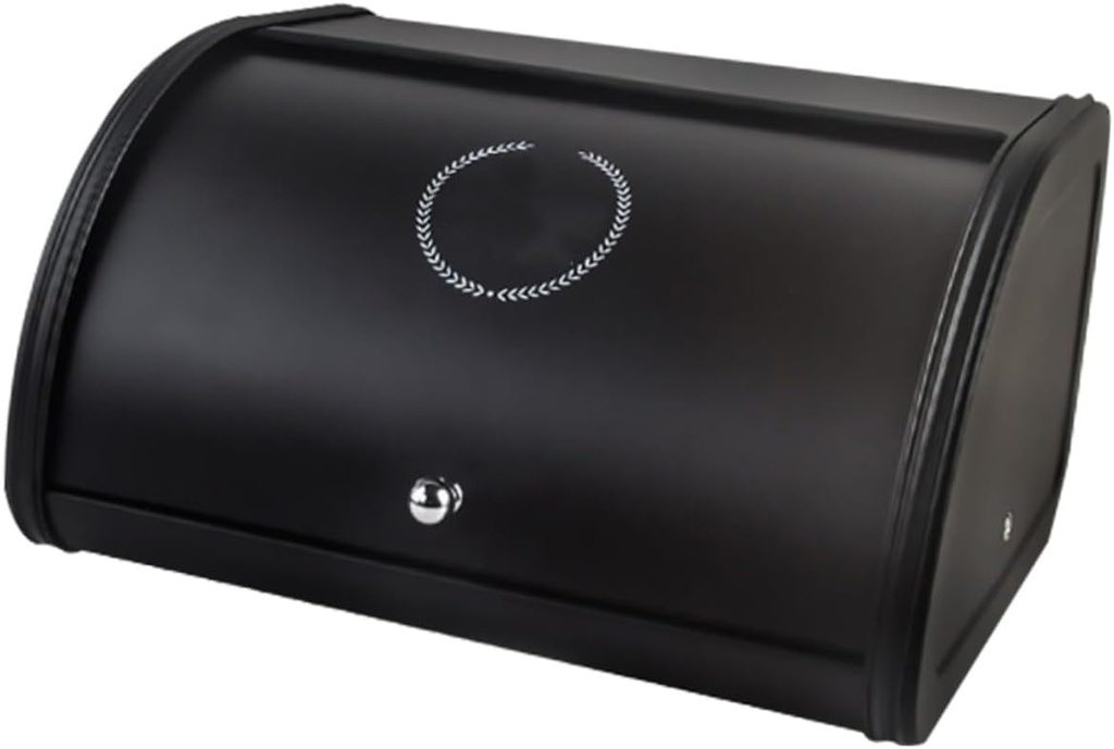 1pc Practical Food Container for Kitchen Storage Retro Black Bakery Bread Box for Storing Bread Snacks Fruits and Daily Necessities Compact Design and Break Resistant