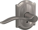 Schlage FC21PEN619CAM Schlage FC21-PEN-CAM Custom Pennant Passage or Privacy Door Lever Set with Camelot Trim