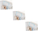 Gatuida 3pcs Single Lever Door Towel Rack Easy Cleaning Modern Design Wall-Mounted Towel Holder for Home