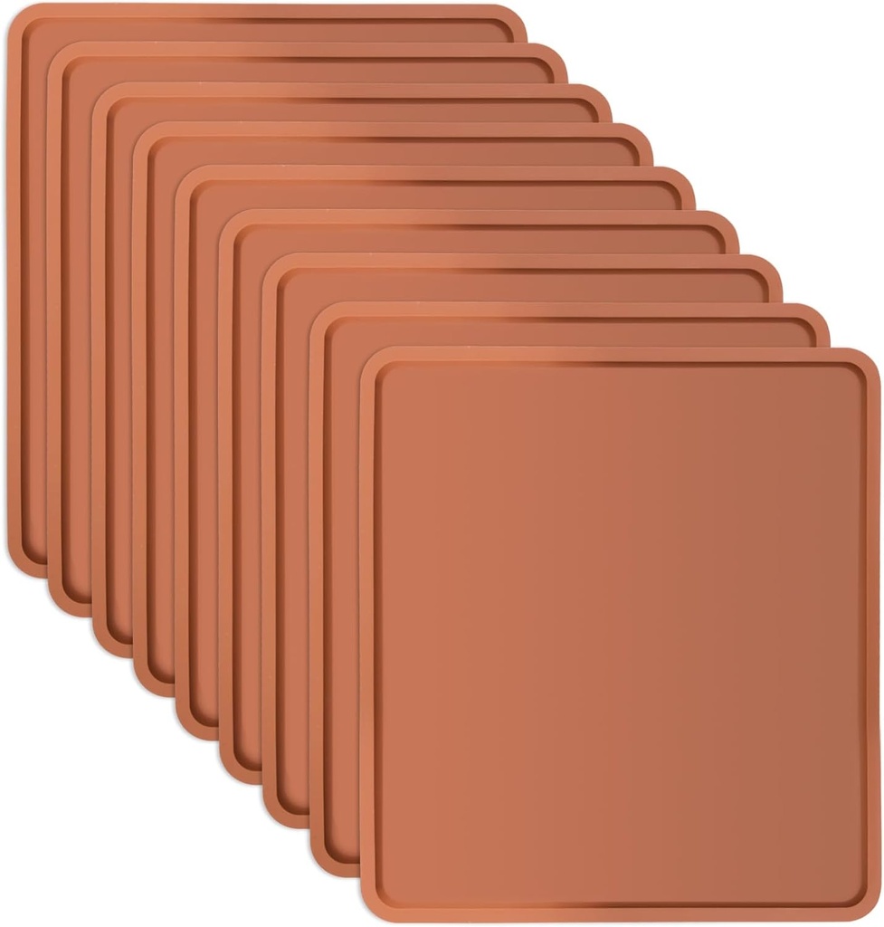 9 Pcs Silicone Dehydrator Trays Reusable Nonstick Silicone Tray Liner Compatible with Cosori CP267-FD Multi-purpose Silicone Trays for Fruit Vegetables Crackers Meat