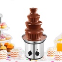 Electric Chocolate Fondue Fountain Machine, 4-Tier Stainless Steel Luxury Cheese Cascading Fondue for Parties - Melts Cheese, Queso, Candy, and Liqueur, 60 Ounce