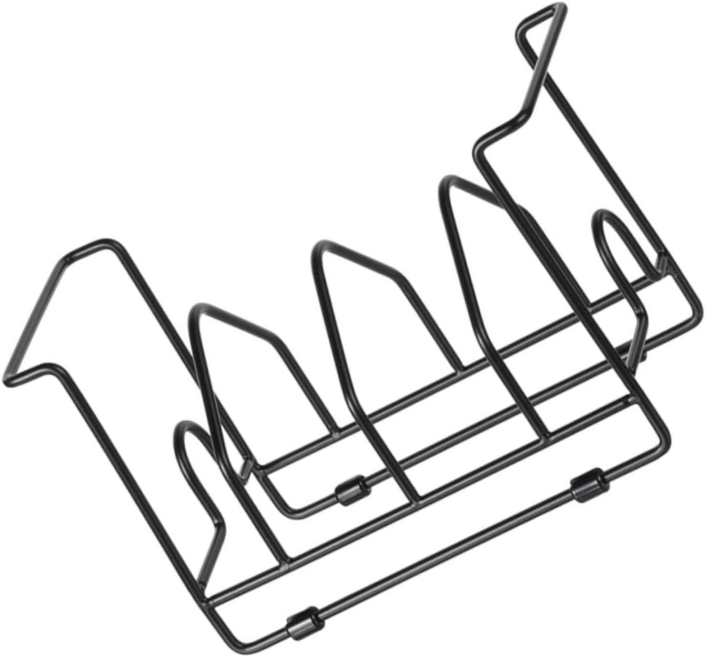 KICHOUSE Multi-Tier Dish Rack and Pot Cover Holder Iron Kitchen Storage Organizer Drainage Space-Saving Design for Plates Bowls and Kitchenware