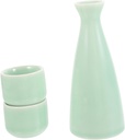 GLEAVI Carafe Cups Japanese Sake Set Sake Bottle Japanese Tea Cups Elegant Set