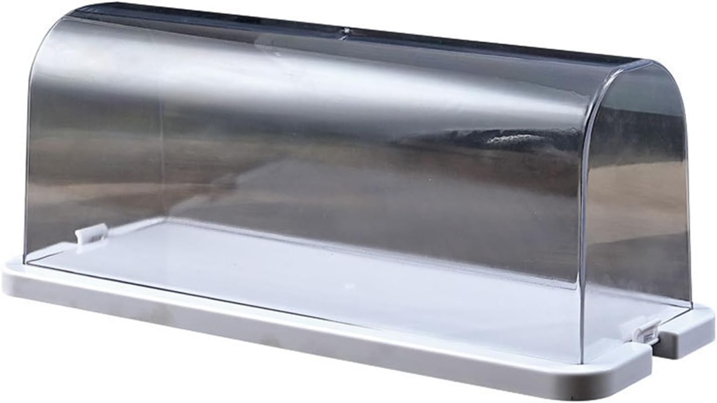 Commercial Grade Cake Display Box with Clear Lid - 32.5cm Air-Tight Food Container for Cake Rolls, Muffins & Desserts, Stackable ABS Plastics (Catering, Bakery, Home Use)