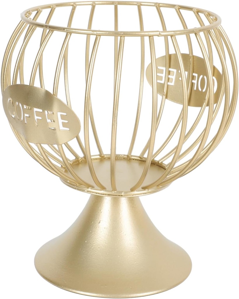 PRETYZOOM Sturdy Iron Craft Storage Basket Capsule Holder Coffee Display Snack Basket
