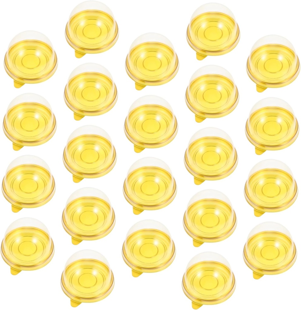 STOBAZA 100pcs Transparent Cake Dome Cases for Moon Cake and Cupcake Packaging Premium Pet Material Easy to Assemble Individual Containers for Parties and Desserts