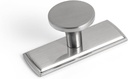 Goo-Ki Satin Nickel Cabinet Knob with Backplate,High-end Zinc Alloy Cabinet Hardware,6 Packed