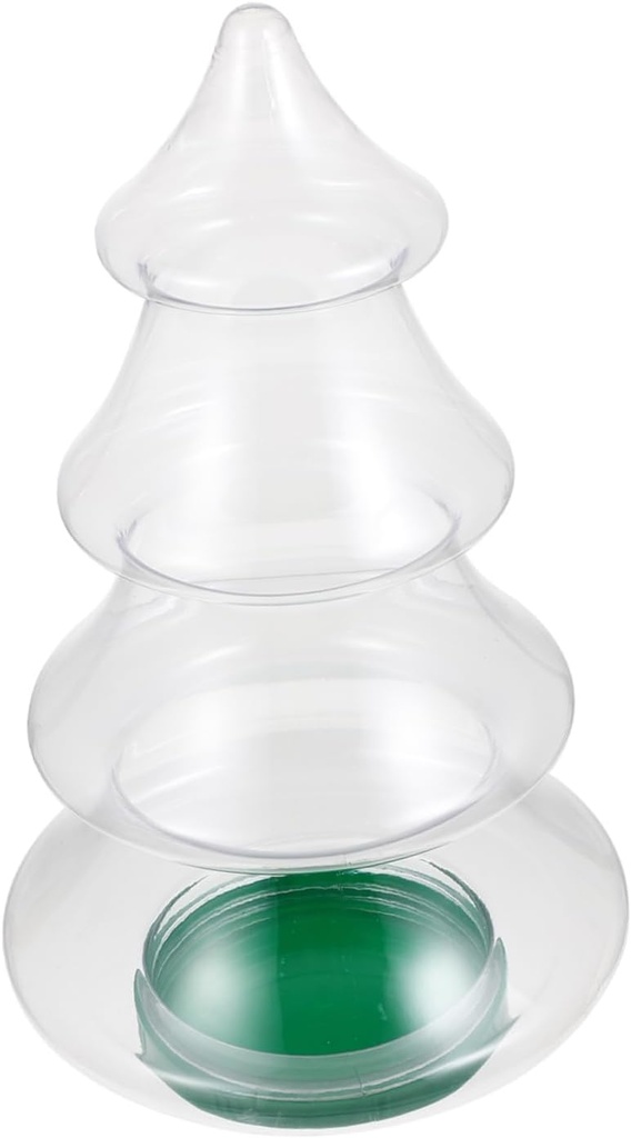 NOLITOY Christmas Tree Candy Jar Transparent Candy Packaging Bottle for Festive Occasions for Christmas Parties Showers and Celebrations