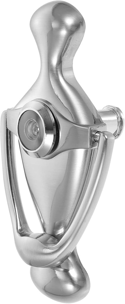 304 Stainless Steel Knocker with Peephole Household Security Knocker for Front Door Zinc Alloy Door Viewer Suitable for Home and Hotel Use