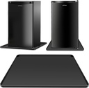 Mini Fridge Silicone Mat,24''x24''x0.5'', Under Refrigerator Mat Mini Fridge Drip Pan Prevents Appliance Leakage Water Spills, Protects the Floor From Damage and Cleanliness(Black)