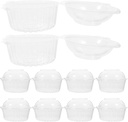 50pcs Clear Cupcake Boxes Multi-function Bakery Case Transparent Dessert Containers Clear Lid for Muffins Birthday Parties Weddings Showers