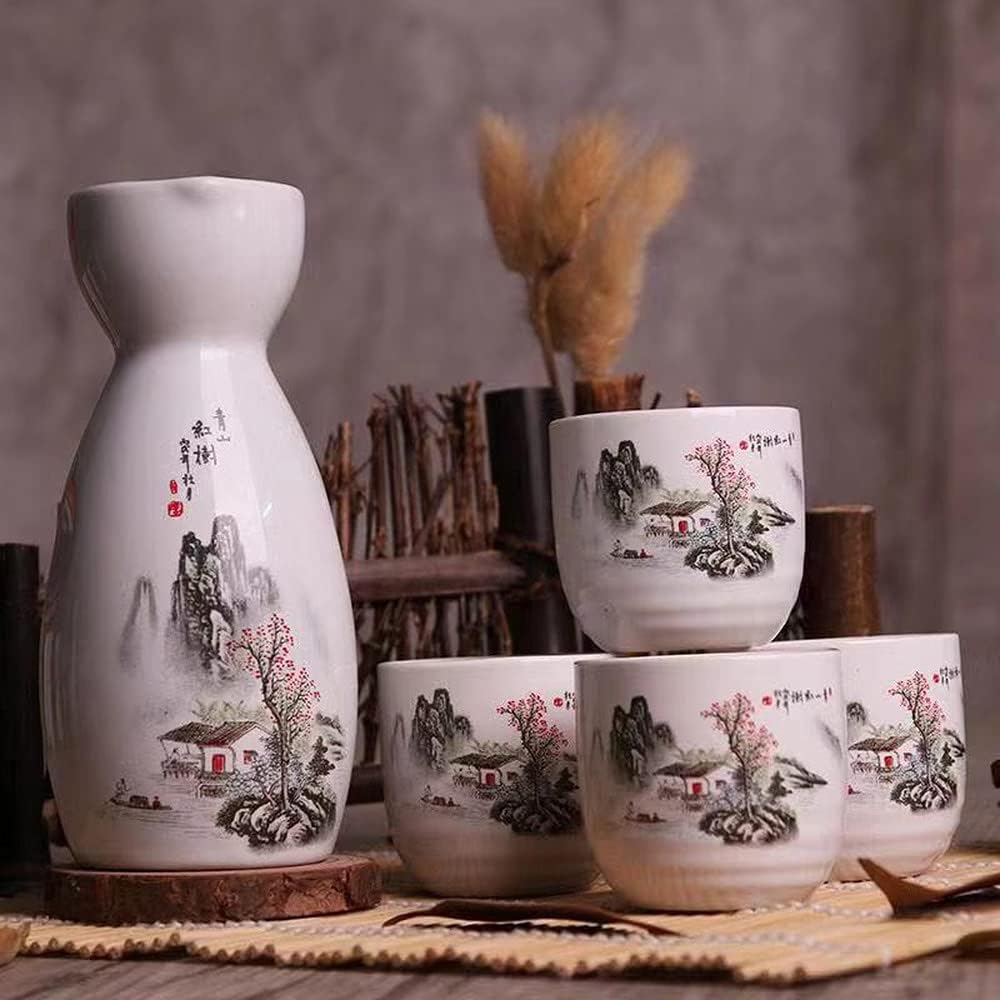 Wine Set Ceramic Japanese Style Sake Drinkware Drinking Cup Sake Set