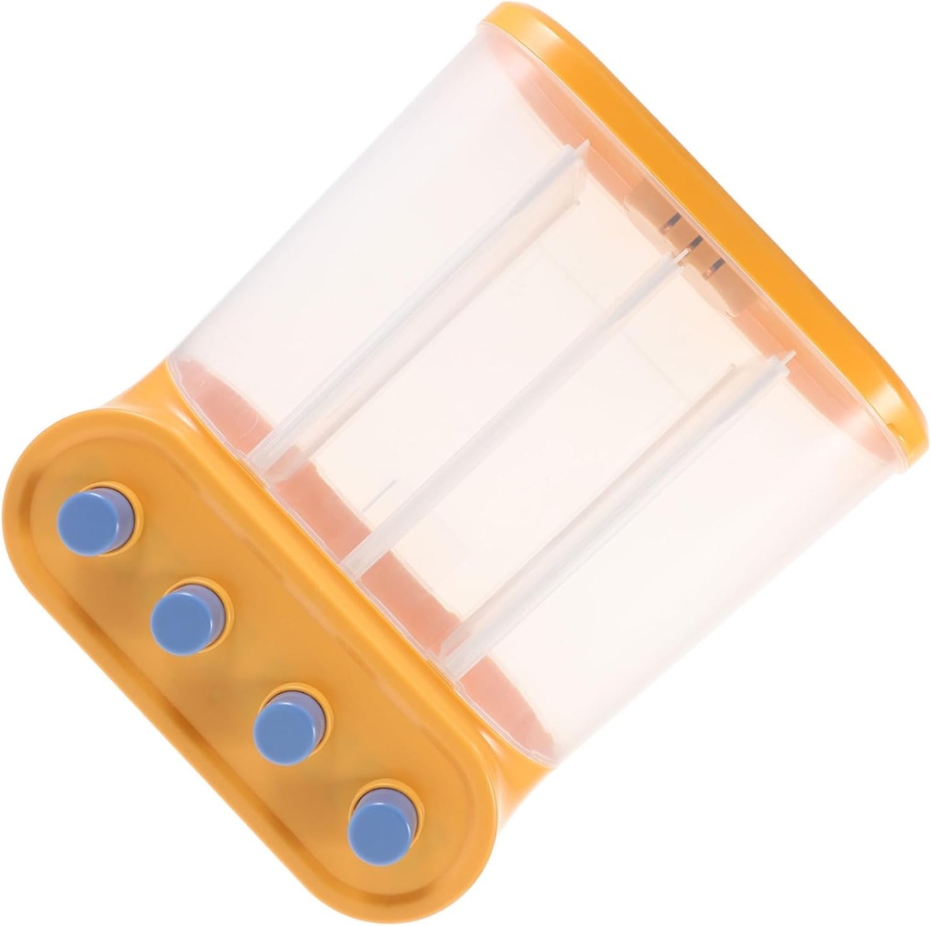 Wall-mounted Punch Cereal Dispenser Reusable Divided Rice Container for Kitchen Storage Grain Holder for Rice Flour and Beans Space-saving Organization