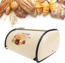 Bread Box, Exquisite Elegant Drum Type Metal Bread Storage Bin, Modern Bread Bin Holder Breadbox for Bread Cake Doughnut Biscuit Food Tableware Champagne Color (Type 1)