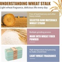 2 Pack Portable Bento Box Lunch Box, 900ML Wheat Straw Dinnerware Food Storage Container (Beige +Green)