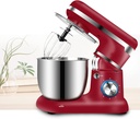 Stand Mixer, 5Qt Electric Kitchen Mixer 6 Speeds with Dough Hook, Flat Beater, for Most Home Cooks,red