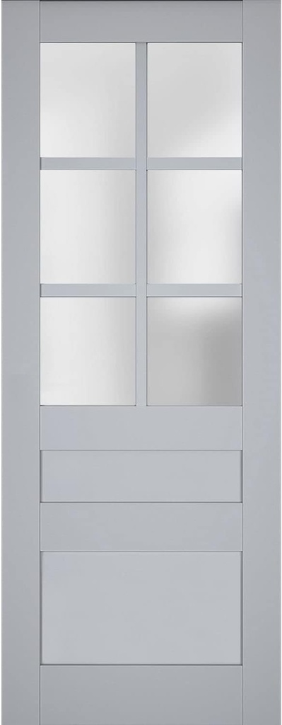 SARTODOORS Slab Barn Door Panel Frosted Glass | Veregio 7339 Matte Grey | Sturdy Finished Doors | Pocket Closet Sliding-32 x 84"