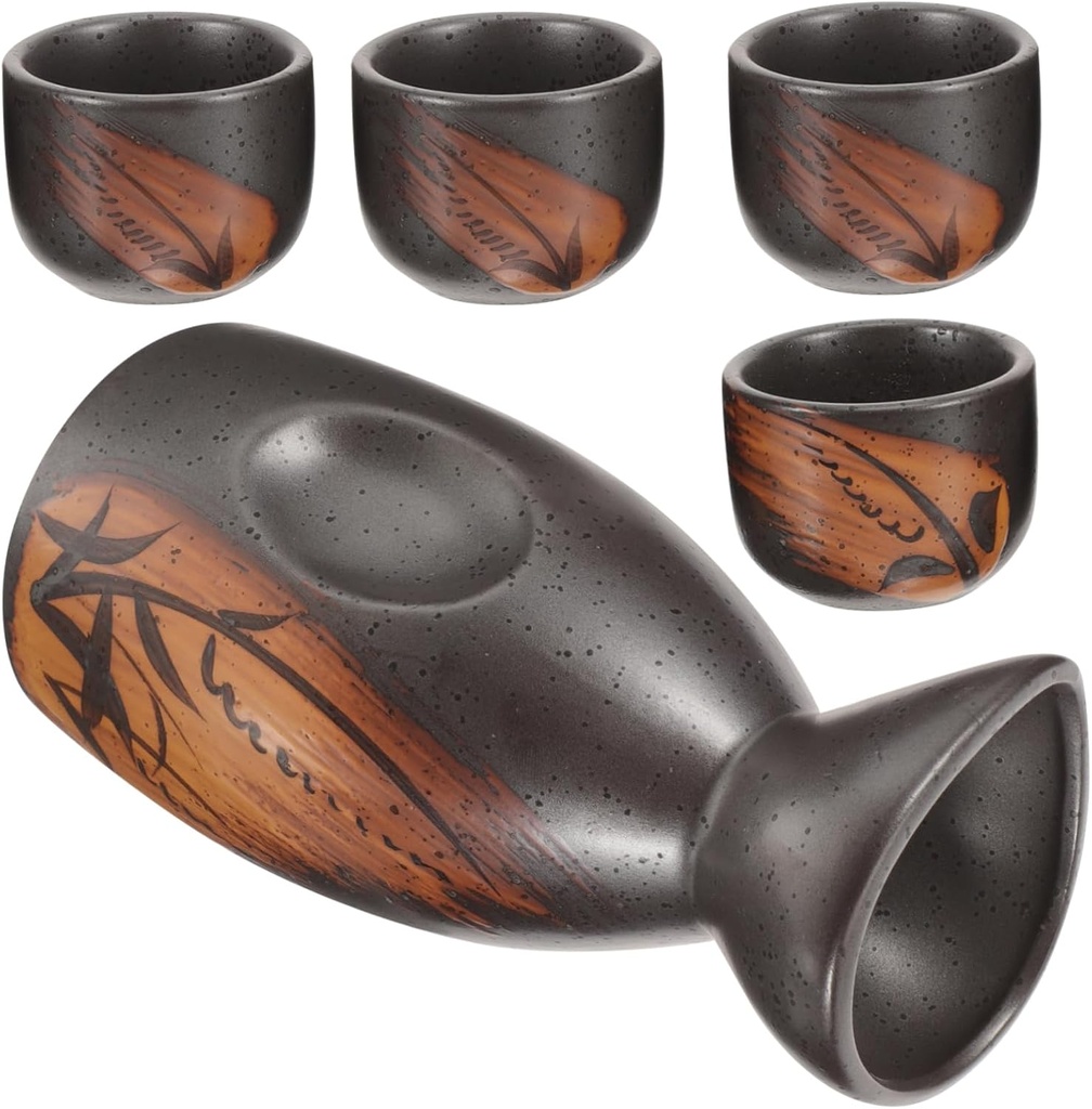OUNONA 1 Set Japanese Sake Set Porcelain Traditional Sake Pot and Cup Set Easy to Clean for Home and Bar Use for Pottery Lovers