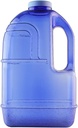 New Wave Enviro 1 Gallon Square BPA Free Bottle with Screw Top Cap and Integrated Handle, Space Saving Design, Ideal for Gym and Outdoor Life, Blue