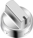 AMI PARTS Stainless Steel WB03X24818 Gas Stove Knob Replacement,Compatible with GE Stove knobs PS11729081 AP5989029 Replacement Ge Stove Knobs (Not Universal)