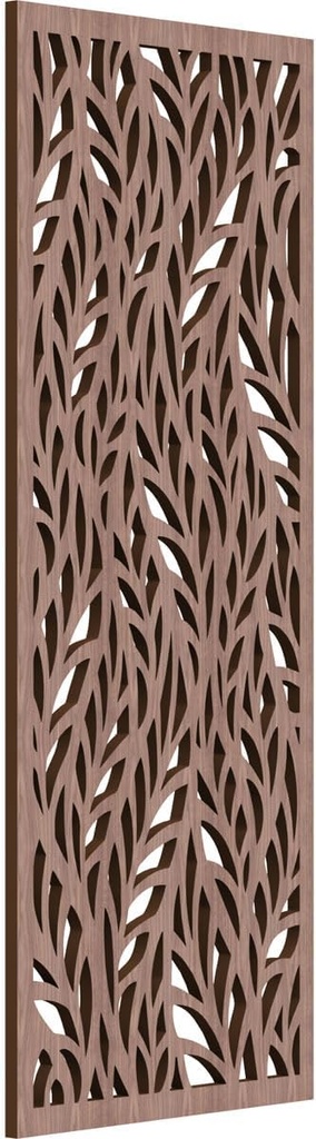 9 3/8"W x 24 3/8"H x 1/4"T Ortonville Decorative Fretwork Wood Wall Panels, Walnut