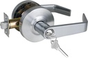Commercial Heavy Duty Keyed Entry Door Lever in Satin Chrome Finish,Key Different Handle Fit Both Left and Right Handed, USGRD-71ET-1P
