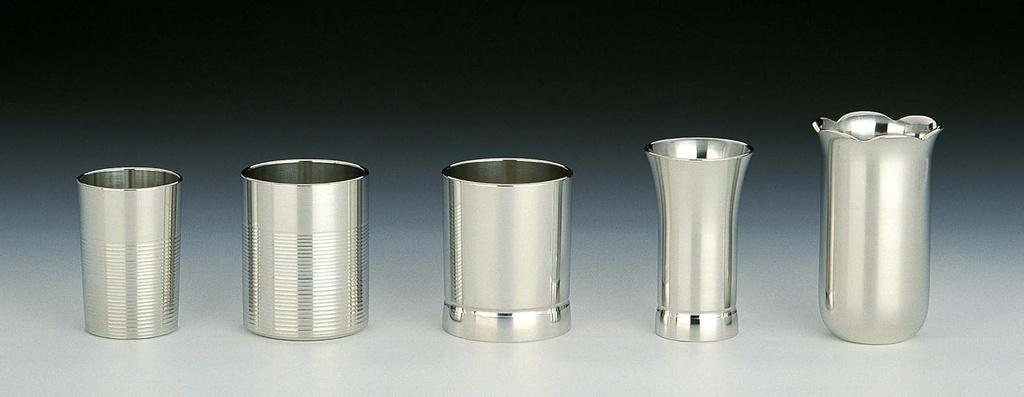 大阪錫器 Osaka Tinner, Suzuki, Osaka Nanwa Tinner, Traditional Crafts, Sake Cup, Tumbler, Polished Muscles, Small 16-9-1