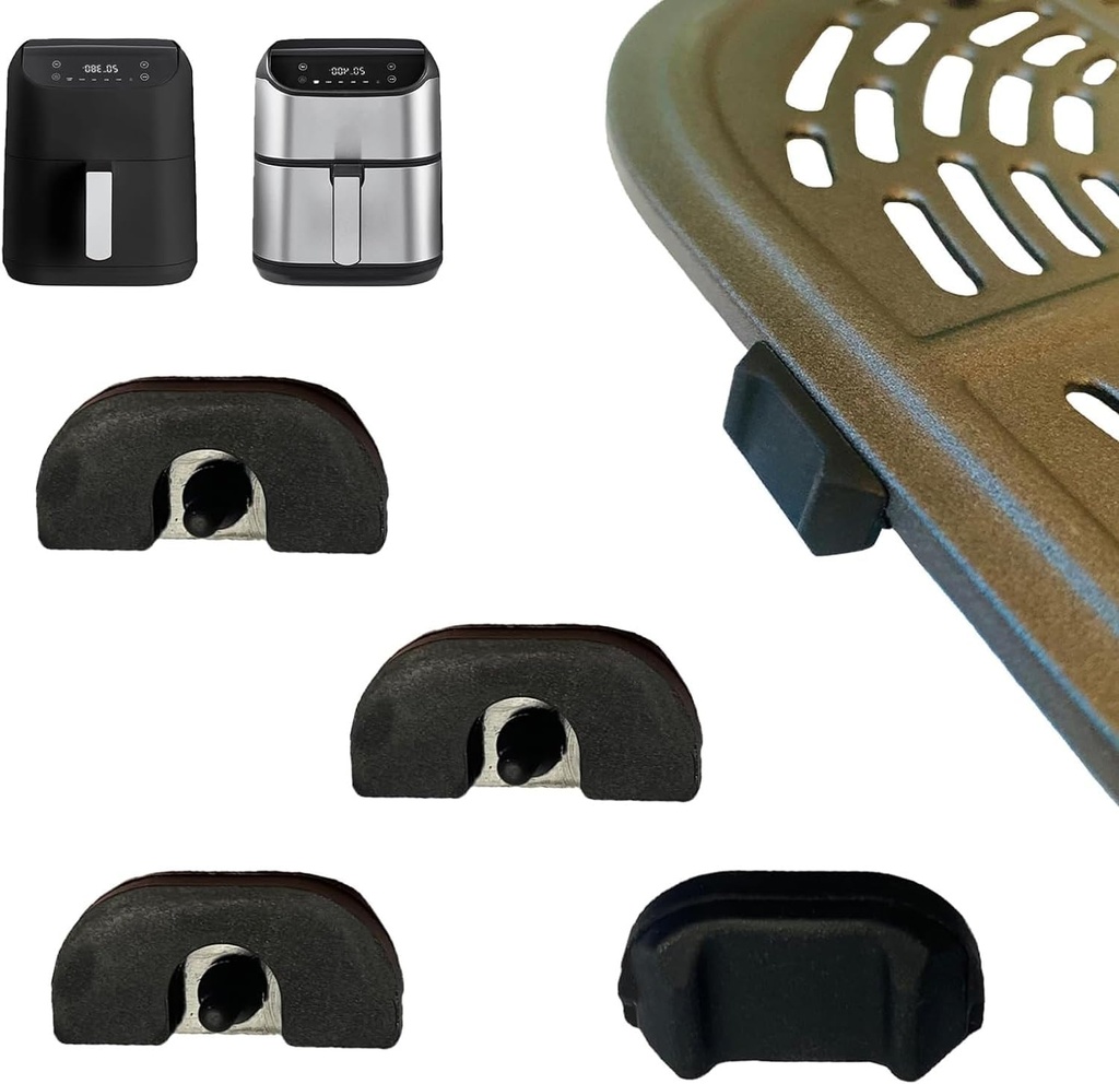 Air Fryer Silicone Rubber Bumpers for Bella Pro Series 6QT Digital Air Fryers, Upgraded Air Fryer Rubber Feet, Rubber Legs Pads Pieces Stoppers Stops Spacers for 6QT Square Bella Air Fryer
