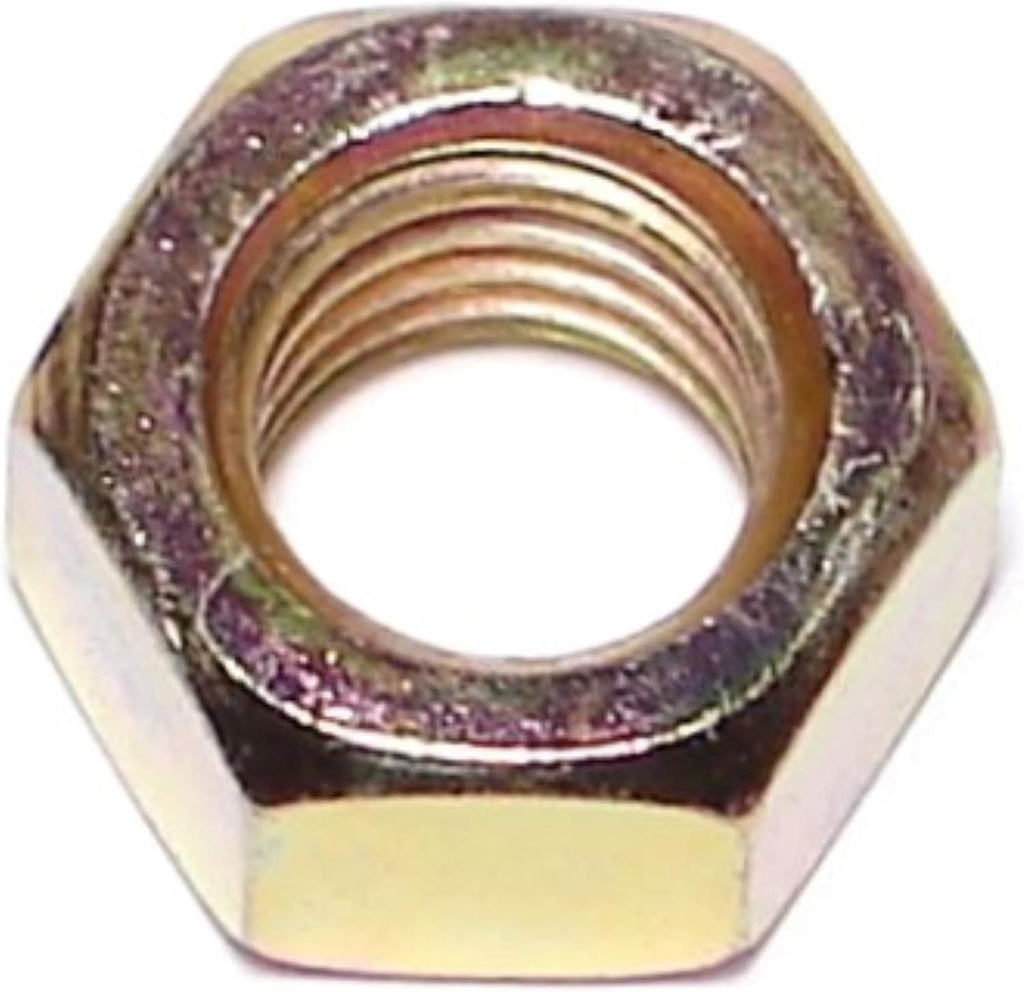 014973261740 Grade 8 Coarse Hex Nuts, 1/2-13, Piece-10, Yellow