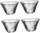Zerodeko 4pcs Japanese Style Trimmed Glass Sake Cups Heat Resistant Drinking Tea Glasses for Home Decoration and present Capacity