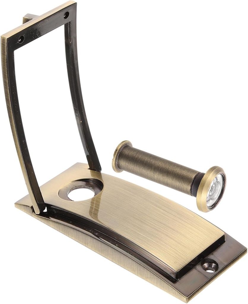 DOITOOL Zinc Alloy Security Knocker with Peephole Sturdy Front for Home Security Square Design for Residential Use