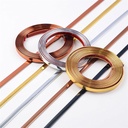 LKYJD Peel and Stick Molding Trim, Flexible Wall Ceiling Floor Cabinet Tile Edge Moulding(Brushed Bronze,10mx20mm)