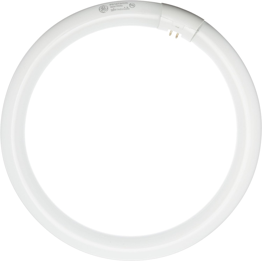 GE Lighting FC12 T9 Garage & Basement Circline Fluorescent Light Bulb, Cool White Finish, 32-Watt, 1950 Lumen, 12-Inch Circular Diameter, 1-Pack