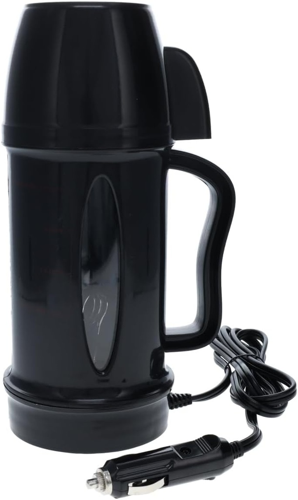 RoadPro 12V 20-Ounce Hot Pot II RP5021 - Electric Coffee Mug Travel Kettle Hot Tea Maker Portable Water Boiler DC 12 Volt Electric Kettle - Black