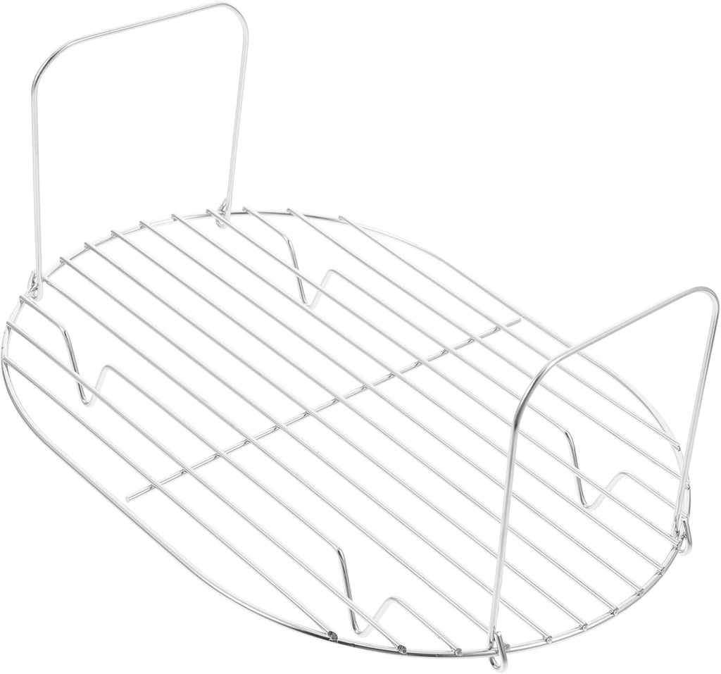 Cabilock Sturdy Iron Handle Steam Rack for Cooking Grilling Baking and Cooling Slow Cooker Rack Accessory