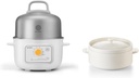 BUYDEEM G32 Food Steamer Arctic White 1.6QT with A513 Ceramic Steam Pot 1.5L