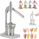 Cast Iron Juicer Hand Press, Effective Cast Iron Manual Juicer, Heavy Duty Countertop Lime Citrus Crush Machine for Fresh Juice, Easy to Clean, Home and Kitchen Essentials (Silver)
