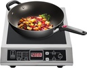 Induction Cooktop, 800W-3500W Commercial Induction Burners with 8-Speed Temperature Adj, Portable Electric Burners for Stir-Fry, Boil, Cook Porridge, Steam Food, 电磁炉, 16.54 * 13.78 * 4.33in