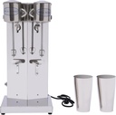 Electric Drink Mixer,Milkshake Maker,Double-Head Milkshake Machine,180W Household Stand Mixers,Restaurant Commercial Drink Mixers w/2*800ml Cups,500-16000RPM Stainless SteelElectric Milk Shake Machine