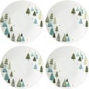 Lenox 880068 Balsam Lane 4-Piece Dinner Plate Set(Green), Christmas Drinkware, Holiday Hosting