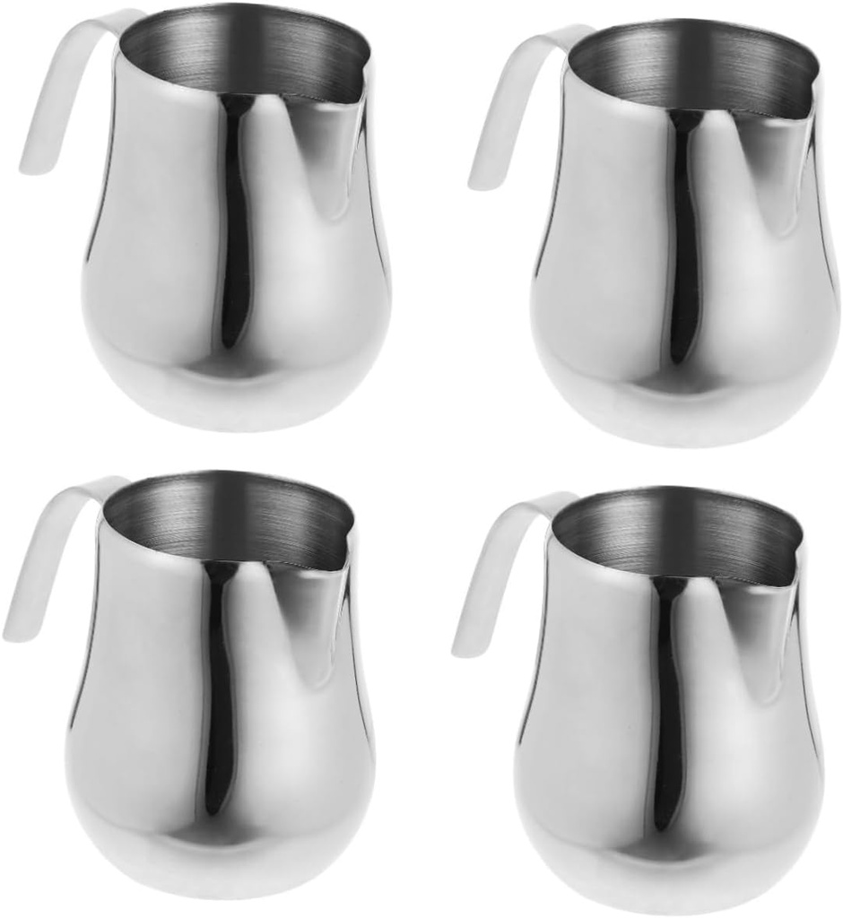 GLEAVI Stainless Steel Frother Pitcher Milk Frothing Jug for Latte Art and Easy to Clean for Coffee and Tea Lovers Smooth Spout Design for Precision Pouring