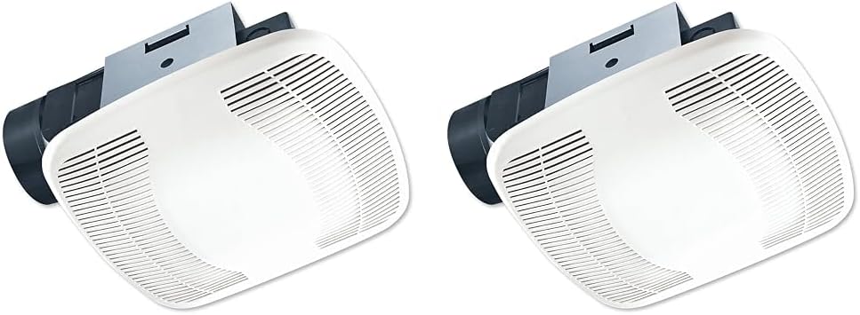 Air King 90 CFM Ceiling Mounted Snap-in Bathroom Exhaust Fans, White (BFQ90) & 100 CFM (BFQ110)